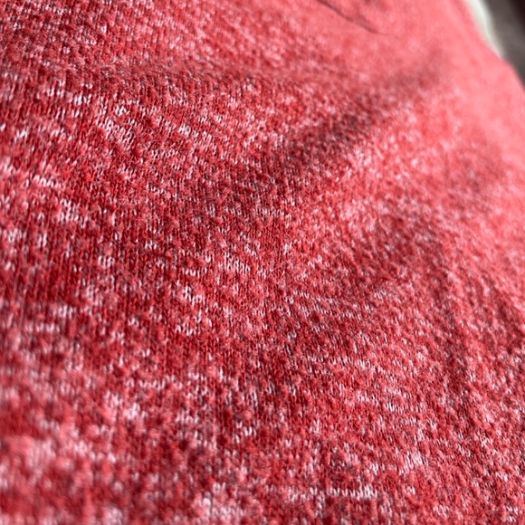 Long sleeve Heather Clay red single breast pocket slouchy drop shoulder shirt - Picture 7 of 8